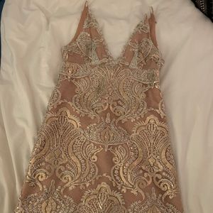 Free People Night Shimmers Mini Dress
